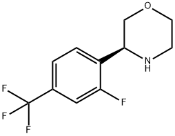 (3S)-3-[2-FLUORO-4-(TRIFLUOROMETHYL)PHENYL]MORPHOLINE Struktur