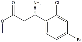 METHYL (3S)-3-AMINO-3-(4-BROMO-2-CHLOROPHENYL)PROPANOATE 结构式