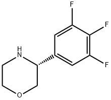 (3R)-3-(3,4,5-TRIFLUOROPHENYL)MORPHOLINE 结构式