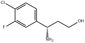 (3S)-3-AMINO-3-(4-CHLORO-3-FLUOROPHENYL)PROPAN-1-OL 结构式