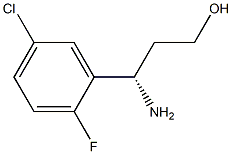 (3S)-3-AMINO-3-(5-CHLORO-2-FLUOROPHENYL)PROPAN-1-OL 结构式