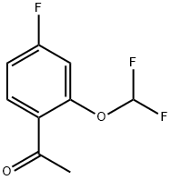 1-[2-(difluoromethoxy)-4-fluorophenyl]ethan-1-one Struktur