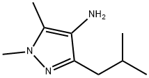3-isobutyl-1,5-dimethyl-1H-pyrazol-4-amine 化学構造式