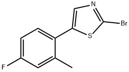2-Bromo-5-(2-methyl-4-fluorophenyl)thiazole Structure