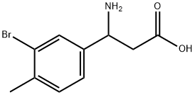 3-AMINO-3-(3-BROMO-4-METHYLPHENYL)PROPANOIC ACID 结构式
