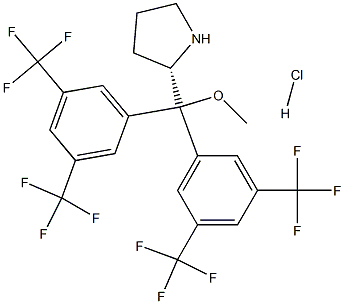 (S)-2-{Bis[3,5-bis(trifluoromethyl)phenyl]methoxy-methyl}pyrrolidine hydrochloride
		
	 Struktur
