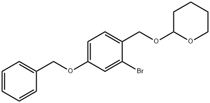 2-[[4-(苄氧基)-2-溴苄基]氧基]四氢-2H-吡喃,1222010-85-6,结构式