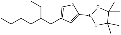 4-(2-Ethylhexyl)-2-(4,4,5,5-tetramethyl-1,3,2-dioxaborolan-2-yl)thiophene Structure