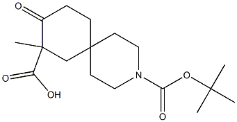 3-(tert-butyl) 8-methyl 9-oxo-3-azaspiro[5.5]undecane-3,8-dicarboxylate Structure