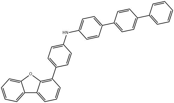 N-(4-(dibenzo[b,d]furan-4-yl)phenyl)-[1,1':4',1''-terphenyl]-4-amine Structure