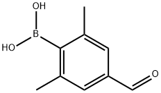 4-Formyl-2,6-dimethylphenylboronic acid 化学構造式