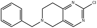 6-benzyl-2-chloro-5,6,7,8-tetrahydropyrido[4,3-d]pyrimidine, 1233932-38-1, 结构式