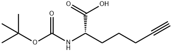 (S)-2-((tert-butoxycarbonyl)amino)hept-6-ynoic acid Structure