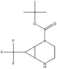 tert-butyl 7-(trifluoromethyl)-2,5-diazabicyclo[4.1.0]heptane-2-carboxylate 结构式