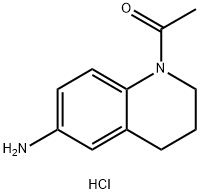 1-(6-amino-1,2,3,4-tetrahydroquinolin-1-yl)ethan-1-one hydrochloride 化学構造式