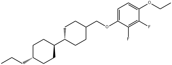 1-Ethoxy-2,3-difluoro-4-[[(trans,trans)-4'-propyl[1,1'-bicyclohexyl]-4-yl]methoxy]benzene Structure