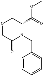 Methyl (R)-4-Benzyl-5-oxo-3-morpholinecarboxylate Struktur