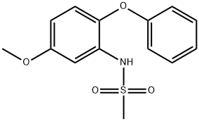N-(5-メトキシ-2-フェノキシフェニル)メタンスルホンアミド 化学構造式