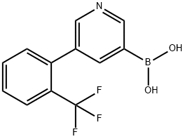 5-(2-Trifluoromethylphenyl)pyridine-3-boronic acid 结构式
