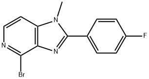 4-溴-2-(4-氟苯基)-1-甲基-1H-咪唑并[4,5-C]吡啶,1239719-58-4,结构式