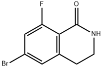 6-ブロモ-8-フルオロ-3,4-ジヒドロイソキノリン-1(2H)-オン 化学構造式