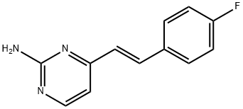2-Pyrimidinamine, 4-[(1E)-2-(4-fluorophenyl)ethenyl]-,1243314-32-0,结构式
