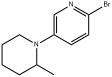 2-Bromo-5-(2-methylpiperidin-1-yl)pyridine, 1243839-27-1, 结构式