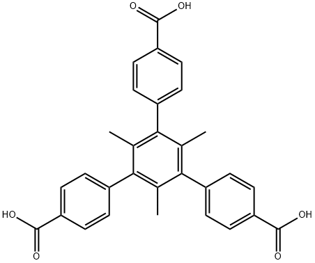4,4',4''-(2,4,6-trimethylbenzene-1,3,5-triyl)tribenzoic acid Struktur