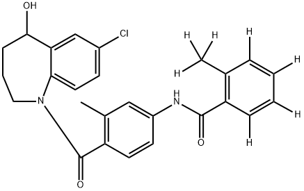 N-[4-(7-chloro-5-hydroxy-2,3,4,5-tetrahydro-1-benzazepine-1-carbonyl)-3-methylphenyl]-2,3,4,5-tetradeuterio-6-(trideuteriomethyl)benzamide Structure