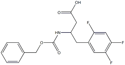 3-(((Benzyloxy)carbonyl)amino)-4-(2,4,5-trifluorophenyl)butanoic Acid Struktur