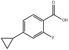 4-cyclopropyl-2-fluorobenzoic acid, 1247927-81-6, 结构式