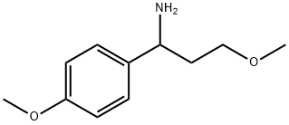 3-METHOXY-1-(4-METHOXYPHENYL)PROPAN-1-AMINE 结构式