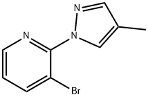 3-Bromo-2-(4-methyl-1H-pyrazol-1-yl)pyridine 结构式