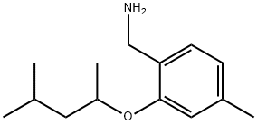 {4-甲基-2-[(4-甲基戊烷-2-基)氧代]苯基}甲胺 结构式