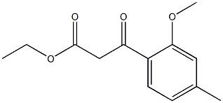 3-(2-甲氧基-4-甲基苯基)-3-氧代丙酸乙酯 结构式