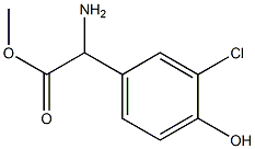 METHYL 2-AMINO-2-(3-CHLORO-4-HYDROXYPHENYL)ACETATE Structure