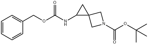 tert-butyl 1-benzyloxycarbonylamino-5-aza-spiro[2.3]hexane-5-carboxylate Struktur