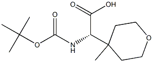 (S)-2-((tert-butoxycarbonyl)amino)-2-(4-methyltetrahydro-2H-pyran-4-yl)acetic acid Structure