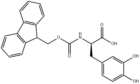 N-[(9H-fluoren-9-ylmethoxy)carbonyl]-3-hydroxy- D-Tyrosine Structure
