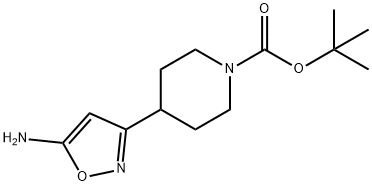 tert-butyl 4-(5-aminoisoxazol-3-yl)piperidine-1-carboxylate Struktur