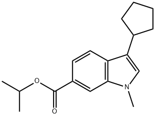 isopropyl 3-cyclopentyl-1-methyl-1H-indole-6-carboxylate,1253789-90-0,结构式
