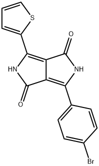 3-(4-BROMOPHENYL)-6-(THIOPHEN-2-YL)PYRROLO[3,4-C]PYRROLE-1,4(2H,5H)-DIONE, 1255381-85-1, 结构式