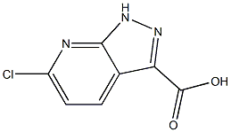 6-氯-1H-吡唑并[3,4-B]吡啶-3-羧酸 结构式