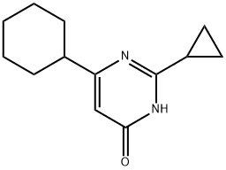 2-cyclopropyl-6-cyclohexyl-4-hydroxypyrimidine, 1258306-15-8, 结构式