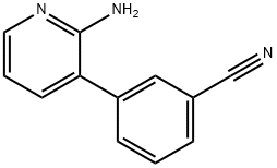3-(2-AMINOPYRIDIN-3-YL)BENZONITRILE, 1258622-29-5, 结构式