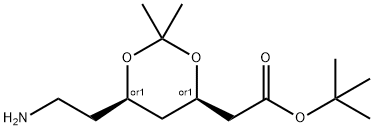 tert-Butyl 2-((4R,6R)-6-(2-aminoethyl)-2,2-dimethyl-1,3-dioxan-4-yl)acetate Struktur