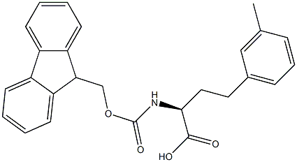 (S)-2-((((9H-芴-9-基)甲氧基)羰基)氨基)-4-(间甲苯基)丁酸 结构式
