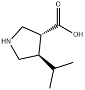 (3R,4R)-4-异丙基吡咯烷-3-羧酸,1260596-99-3,结构式