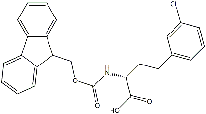 N-Fmoc-3-chloro-D-homophenylalanine Structure