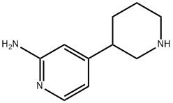 2-Amino-4-(piperidin-3-yl)pyridine 结构式